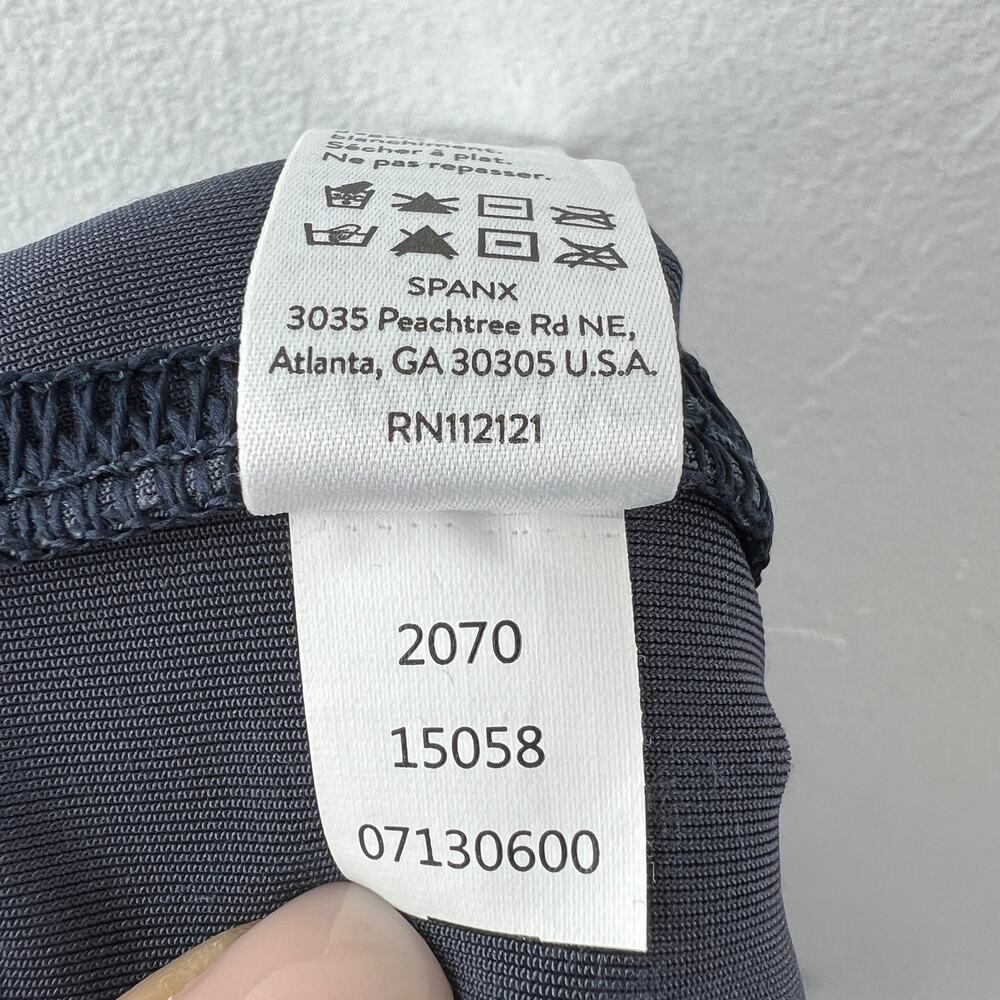 Spanx Blue Velvet Ankle Legging High-Rise Waistband Skinny Leg Pull-On Size XL - Picture 10 of 10